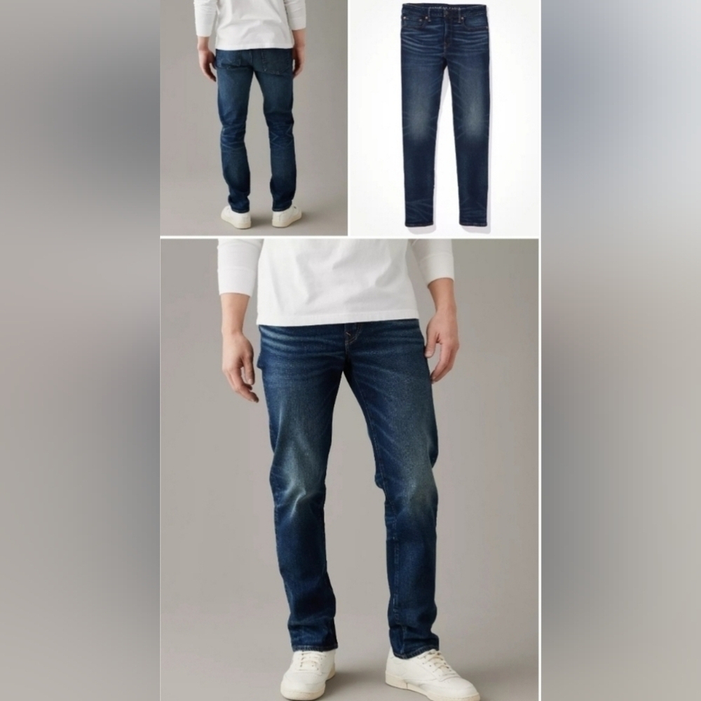American Eagle Men's Slim Straight Stretch Jeans Medium Wash Size 30x30